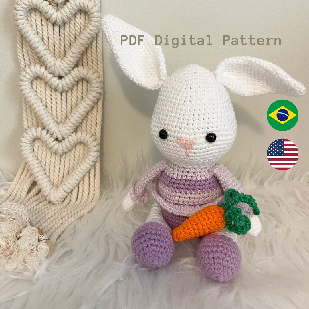 Bunny Doll Crochet Pattern. Amigurumi Bunny Doll Pattern. PDF Etsy