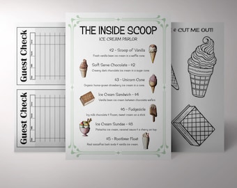 Questo menu del ristorante finto è un'aggiunta divertente alla cucina di ogni bambino. Libera la creatività del tuo bambino: ottimo per il gioco fantasioso!