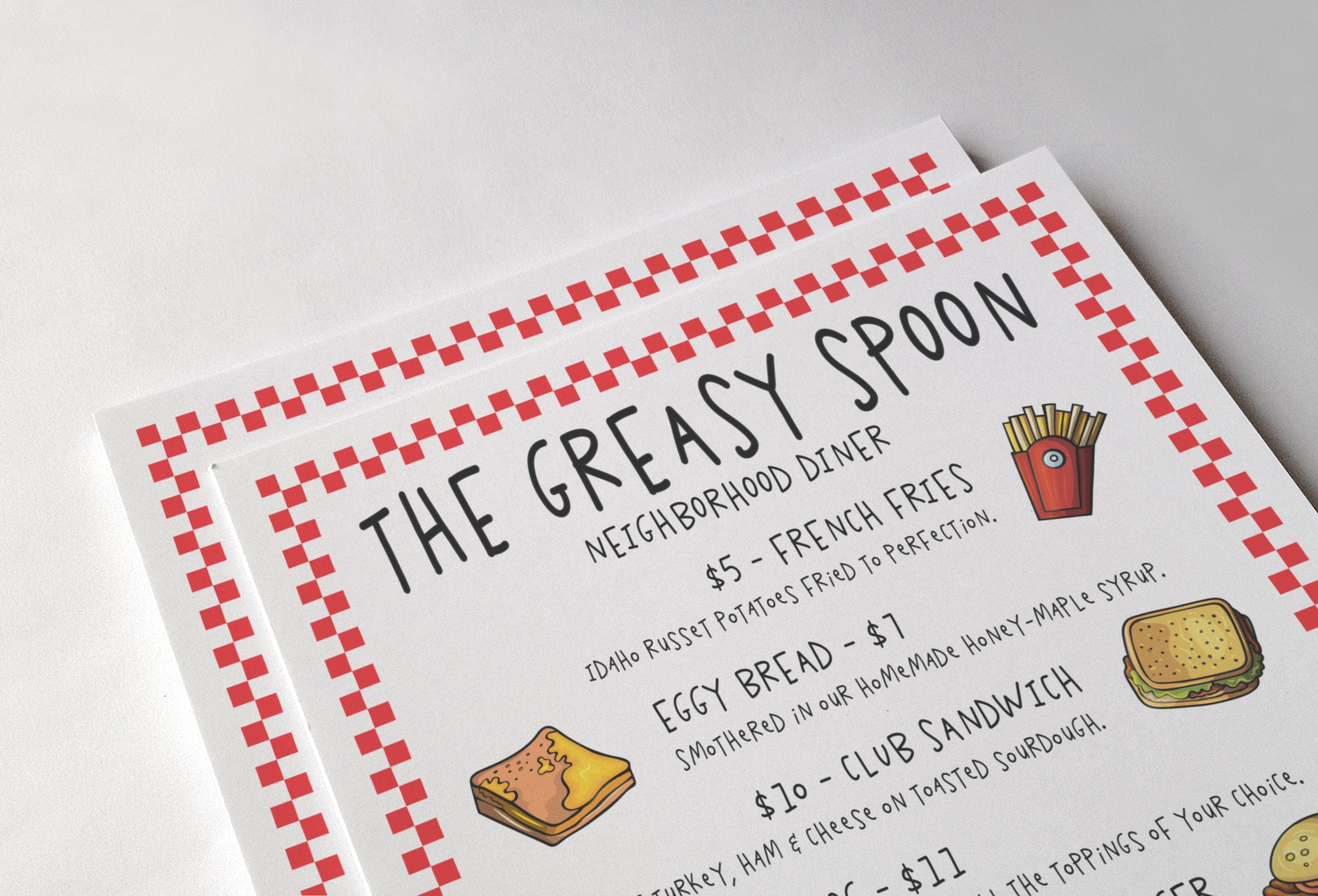 Printable Pretend Play Restaurant Menu Printable Activities - Etsy