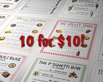 Fai finta di giocare al menu del ristorante stampabile / Attività stampabili / Montessori / Waldorf / Gioca con il cibo / Cibo in feltro / Download digitale / Homeschool