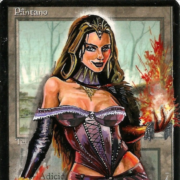 MTG Altered Art - Weekly Commissions Female Character MtG Altered Art Land