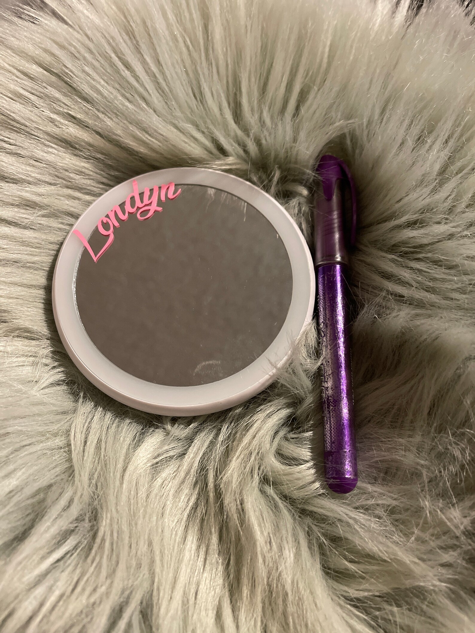 Personalised LED Mirror Compact Mirror Christmas Gift Etsy