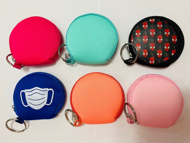Custom face mask holder/ pouch/ keychain pouch Etsy