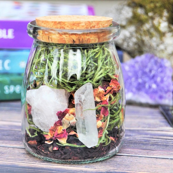 Love Spell Terrarium - Crystal Powers Of Love - Love Potion - Bottle Spell - Brujería y hechicería - Love Charm