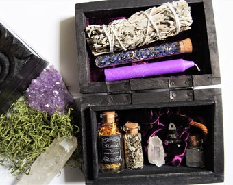 Psychic Powers Spell Box - Metaphysical Potion Kit - Wizard Box - Magical Tools - Divination Magic Spell Box