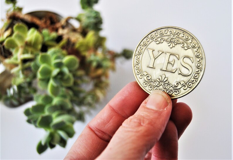 Fortune Teller Coin Yes or No Divination Coin Fortune Etsy