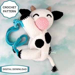 Cow Backpack Crochet PATTERN- Amigurumi