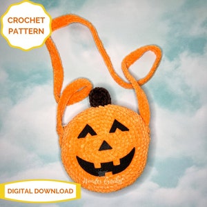 Pumpkin Bag / Jack o Lantern Bag CROCHET PATTERN (2 in 1 Pattern)