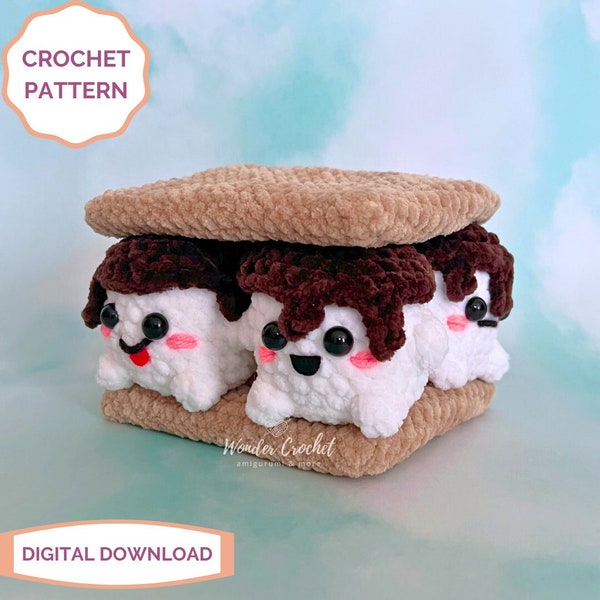 S'mores Buddies Plush Crochet PATTERN - Amigurumi