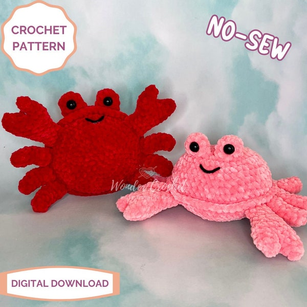 NO-SEW Crab Plush Crochet PATTERN