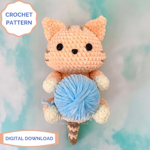 Kitten Plush Crochet PATTERN - Amigurumi