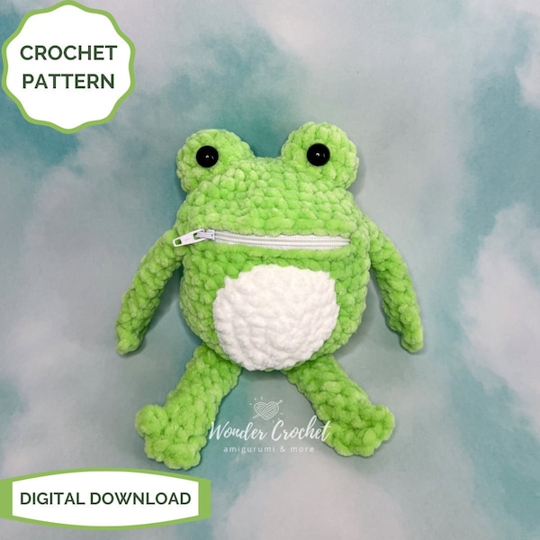 Frog Coin Purse Crochet PATTERN - Amigurumi