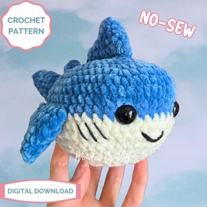 NO-SEW Shark Plush Crochet PATTERN - Etsy