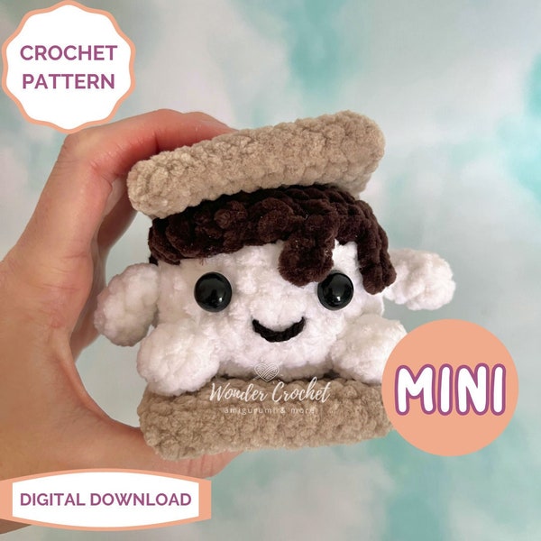 MINI S'mores Plush Crochet PATTERN - Amigurumi