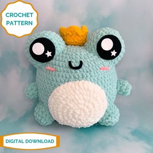 Frog Prince Plush Crochet PATTERN – Amigurumi