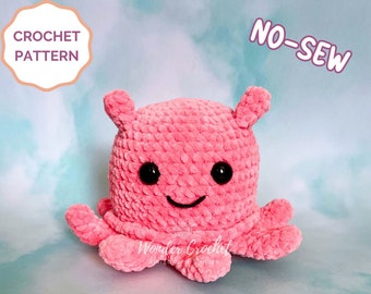 NO-SEW Umbrella Octopus Plush Crochet PATTERN