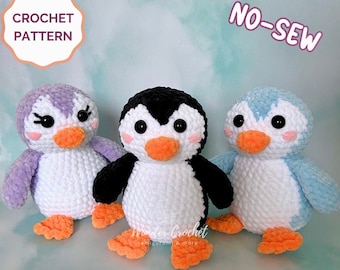 NO-SEW Penguin Plush Crochet PATTERN