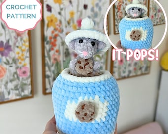 Pot à biscuits Popping Pal MOTIF au crochet - Amigurumi