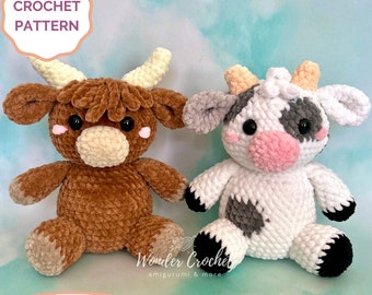 Connie the Cow Plush Crochet PATTERN