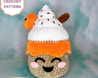 Pumpkin Spice Latte Plush Crochet PATTERN - Amigurumi