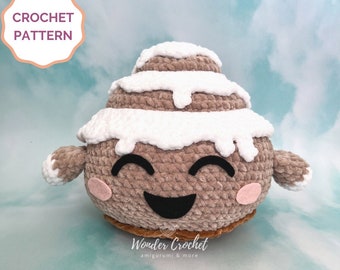 Cinnamon Roll Plush Crochet PATTERN - Amigurumi