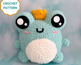 Frog Prince Plush Crochet PATTERN – Amigurumi
