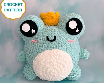 Motivo all'uncinetto in peluche Principe ranocchio – Amigurumi