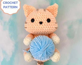 PADRÃO DE Crochê Pelúcia Gato - Amigurumi