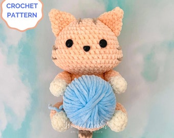 MOTIF en peluche chaton au crochet - Amigurumi