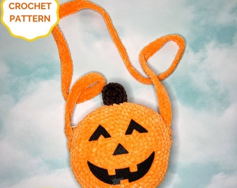 Pumpkin Bag / Jack o Lantern Bag CROCHET PATTERN (2 in 1 Pattern)