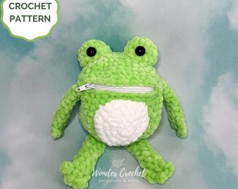 Frog Coin Purse Crochet PATTERN - Amigurumi