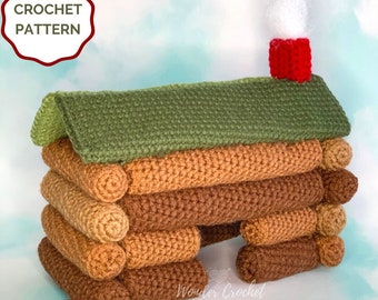 Log Cabin Crochet Pattern - Amigurumi House