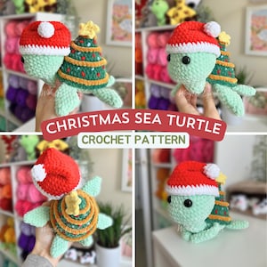 Christmas Sea Turtle Plush Crochet PATTERN