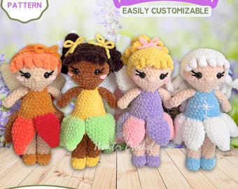 Fairy Plush Crochet Pattern: Amigurumi Doll (PDF Download)