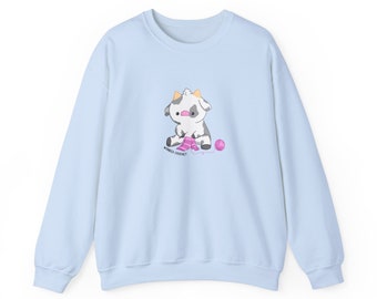 Crocheting Cow Unisex Heavy Blend™ Crewneck Sweatshirt