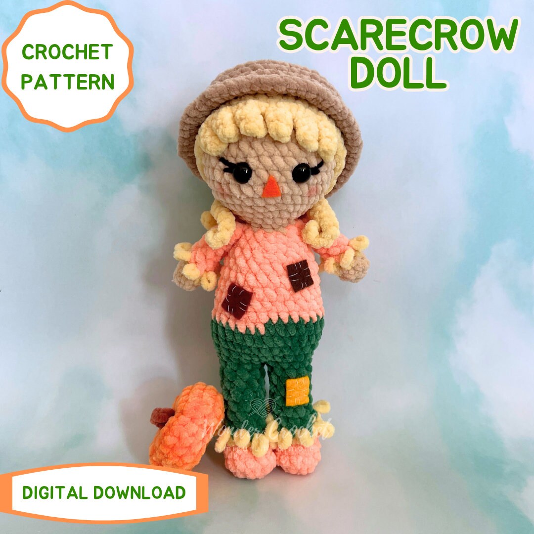 Scarecrow Doll Crochet PATTERN Fall Amigurumi Etsy