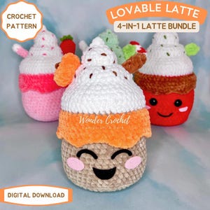 Lovable Latte Plush Crochet PATTERN - Amigurumi