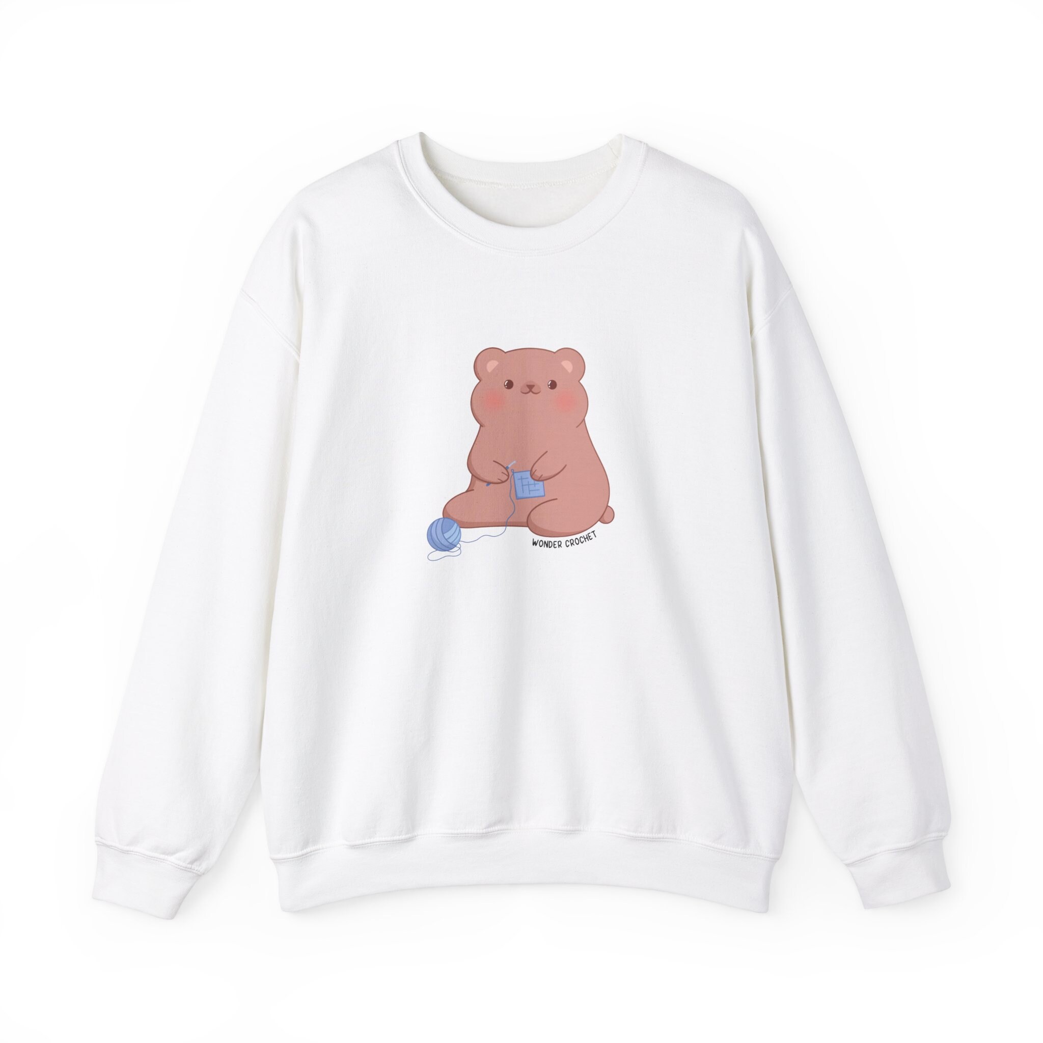 Crocheting Bear Unisex Heavy Blend™ Crewneck Sweatshirt
