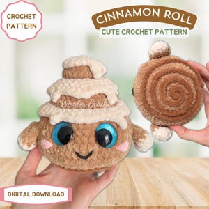 Cinnamon Roll Crochet Pattern – Amigurumi PDF, Dessert Plush, Instant Download