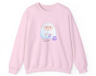 Crocheting Sheep Unisex Heavy Blend™ Crewneck Sweatshirt