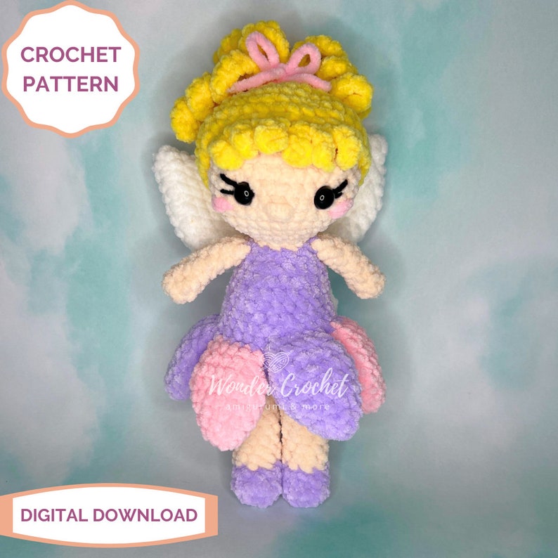 Fairy Plush Crochet PATTERN Amigurumi image 3