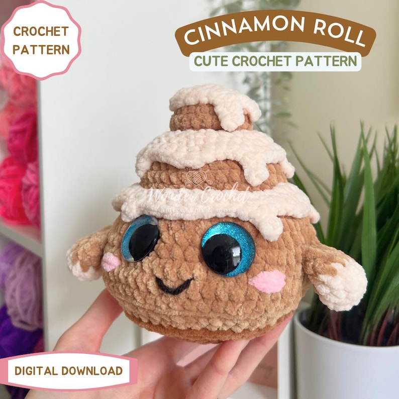 Cinnamon Roll Crochet Pattern – Amigurumi PDF, Dessert Plush, Instant ...