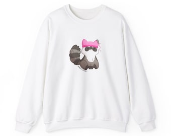 Happy Raccoon unisex Heavy Blend™ sweatshirt met ronde hals