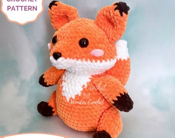 Fox Plush Crochet PATTERN - Amigurumi