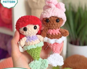 Hide-and-sea Mermaids Crochet Pattern – Mini Mermaid Dolls & Homes