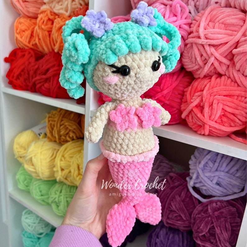 Mermaid Plush Crochet PATTERN Amigurumi image 3