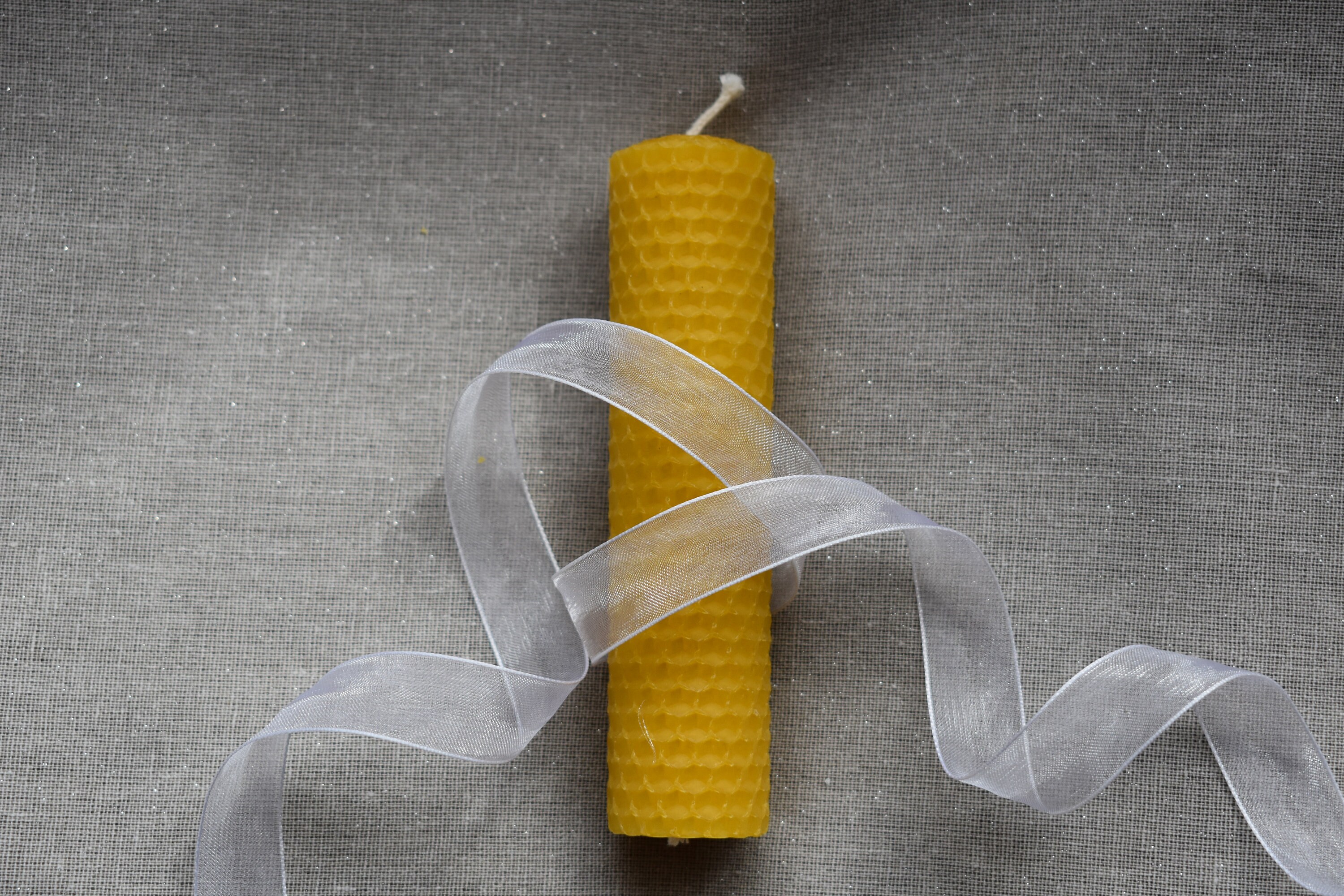 Bougie en Cire Naturelle d'abeille