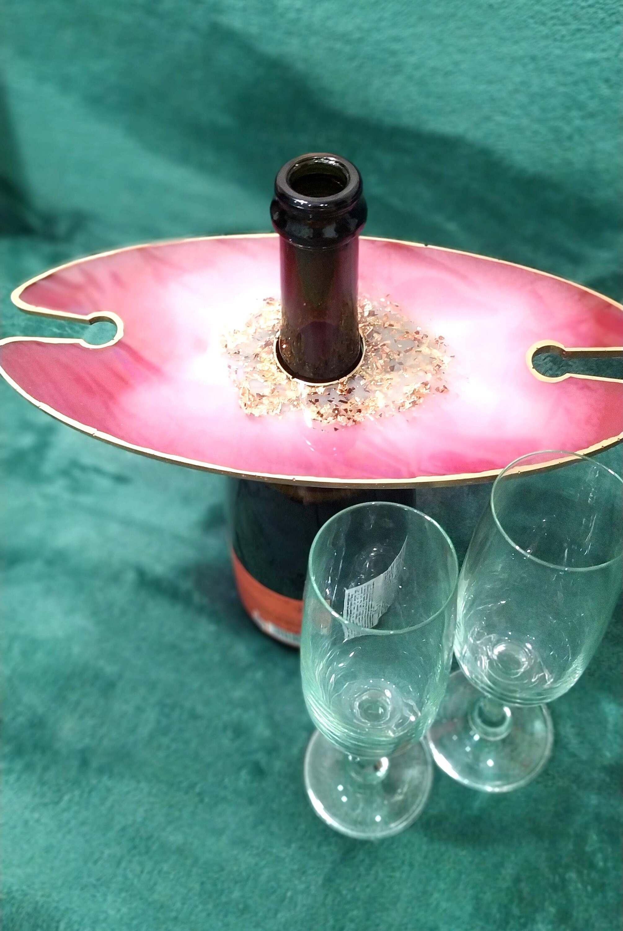 Epoxy Resin Wine and Glass Holder. Holiday Gift Etsy UK