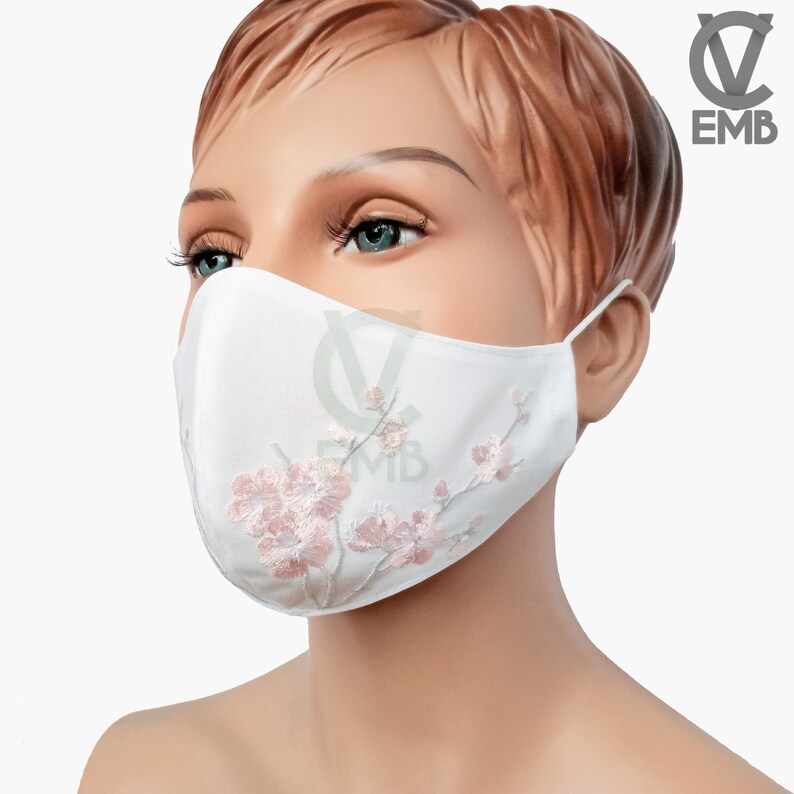Mask with an embroidery Machine Embroidery Design Mask Etsy