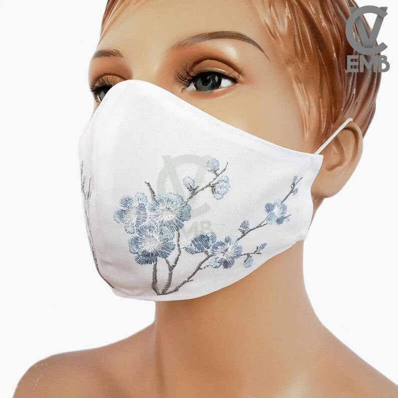 Mask with an embroidery Machine Embroidery Design Mask Etsy